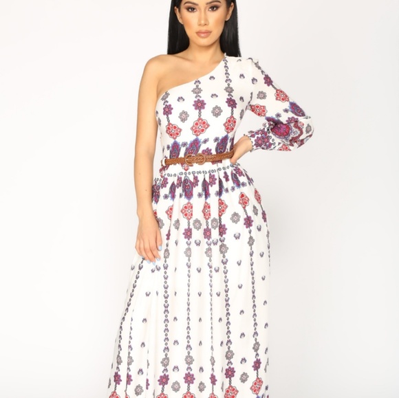 Fashion Nova Dresses Fashion Nova One Shoulder Maxi Dress Poshmark